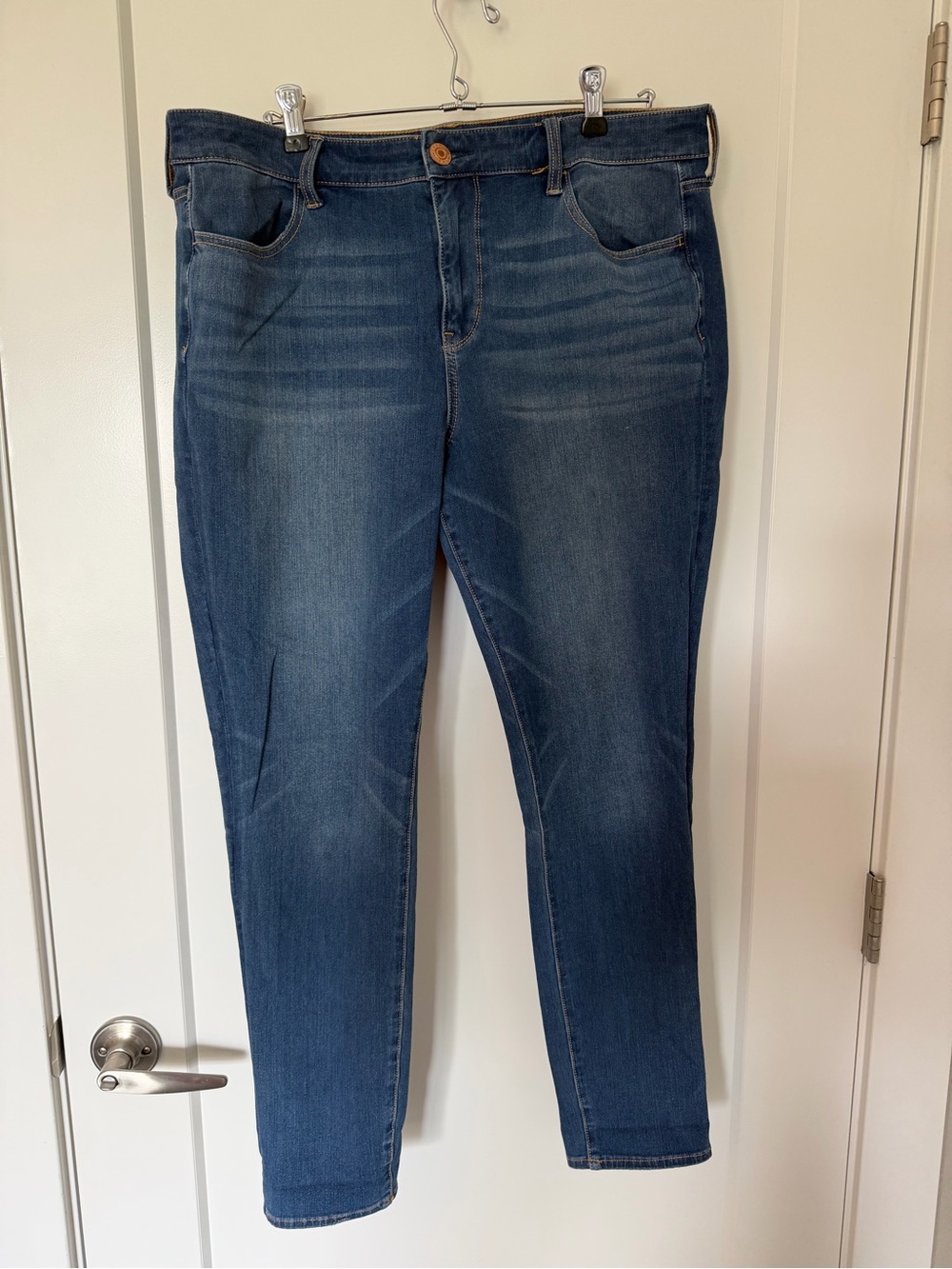 American Eagle Outfitters Women's Dark Blue Stretch High Rise Dream Jeggings